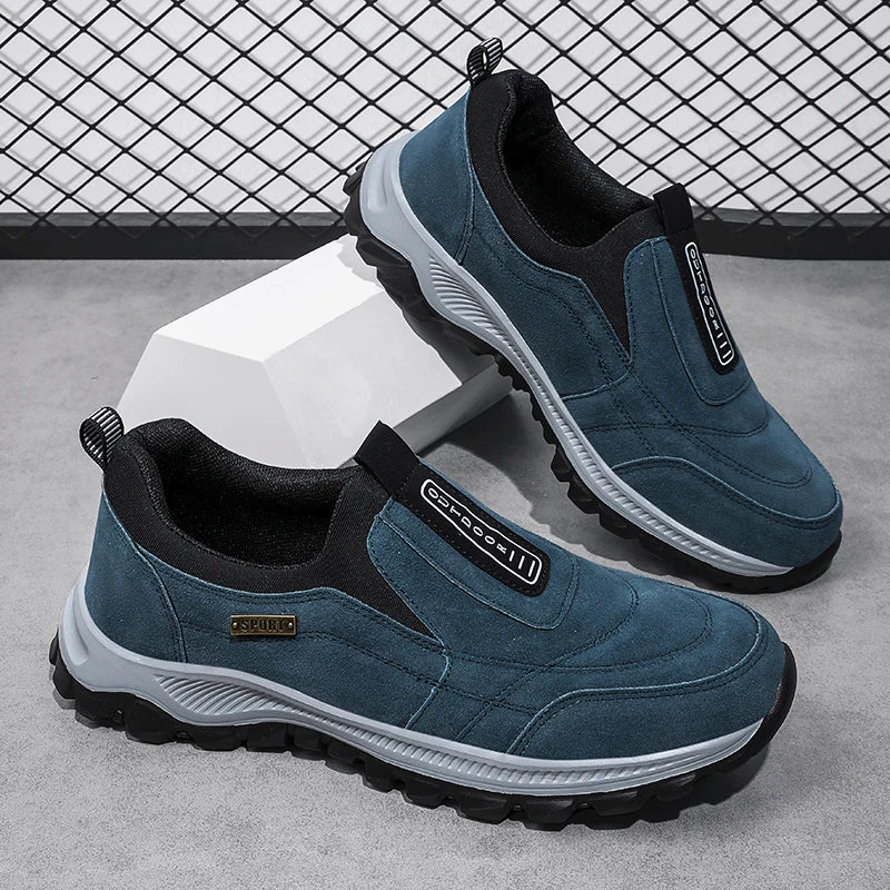 Heren Casual Wandelschoenen Ademend Suède Leer 0