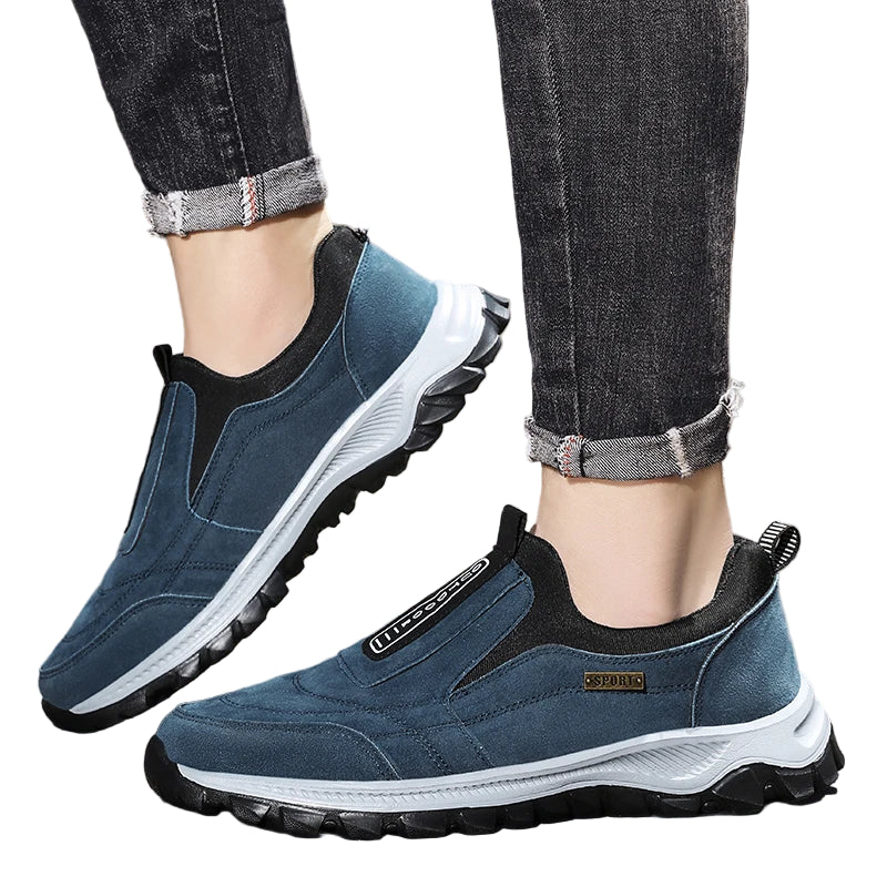 Heren Casual Wandelschoenen Ademend Suède Leer 1