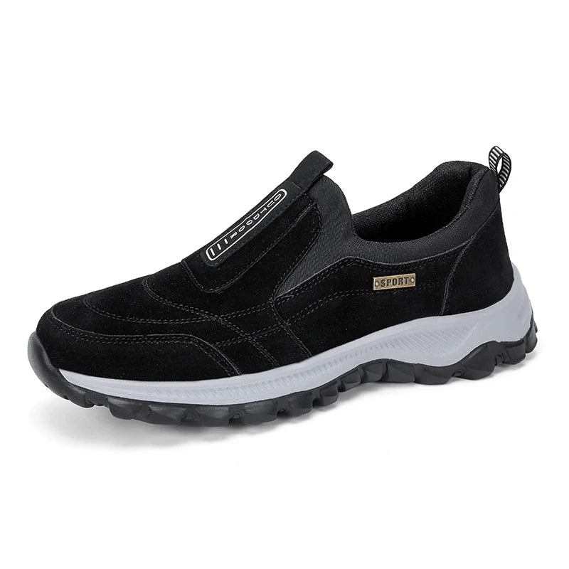 Heren Casual Wandelschoenen Ademend Suède Leer 8