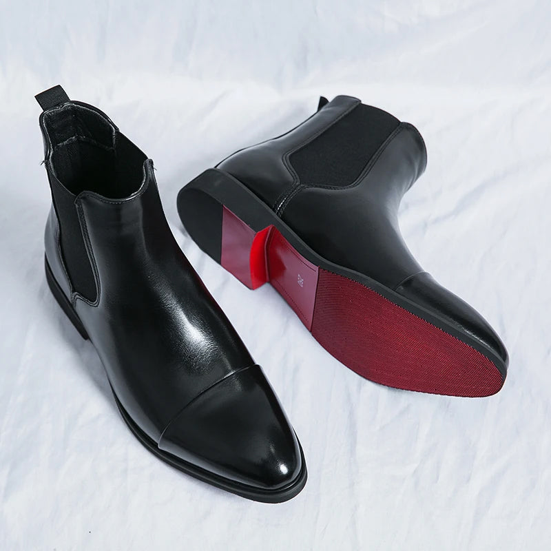 Heren Chelsea Boots Met Elastische Zijkanten 0