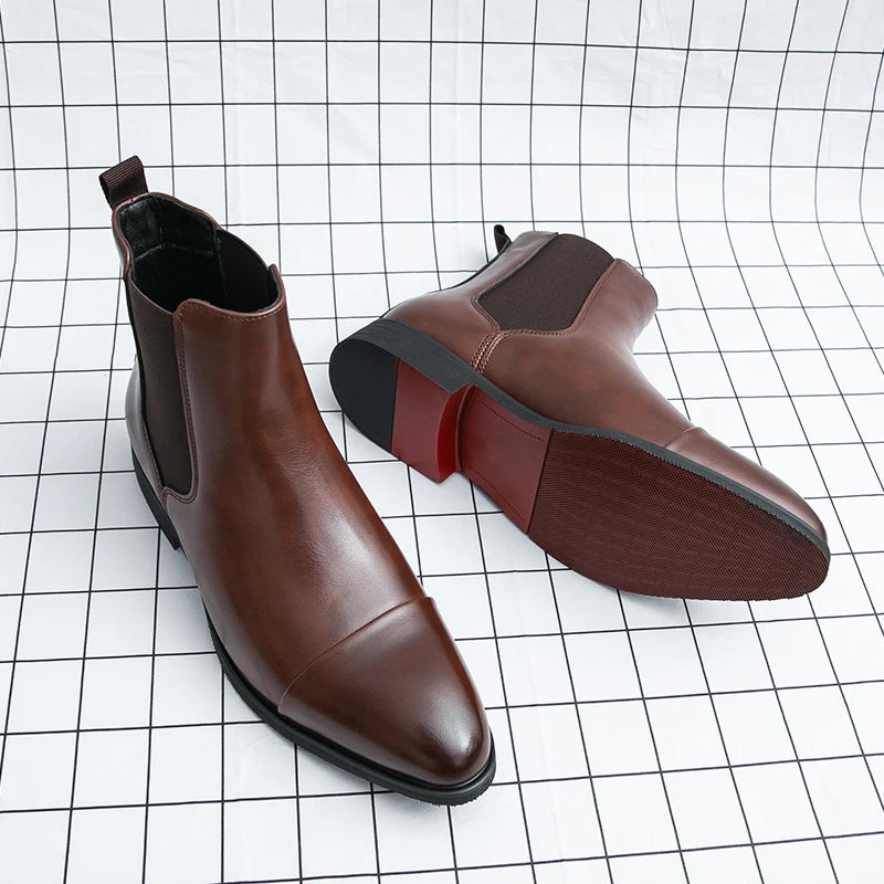 Heren Chelsea Boots Met Elastische Zijkanten 3