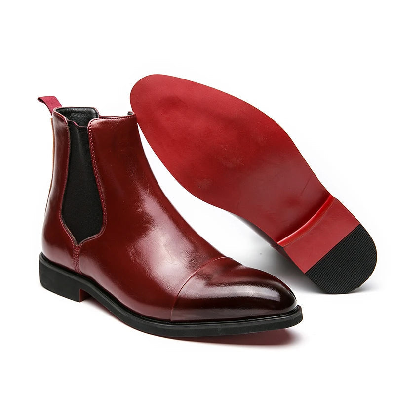 Heren Chelsea Boots Met Elastische Zijkanten 4