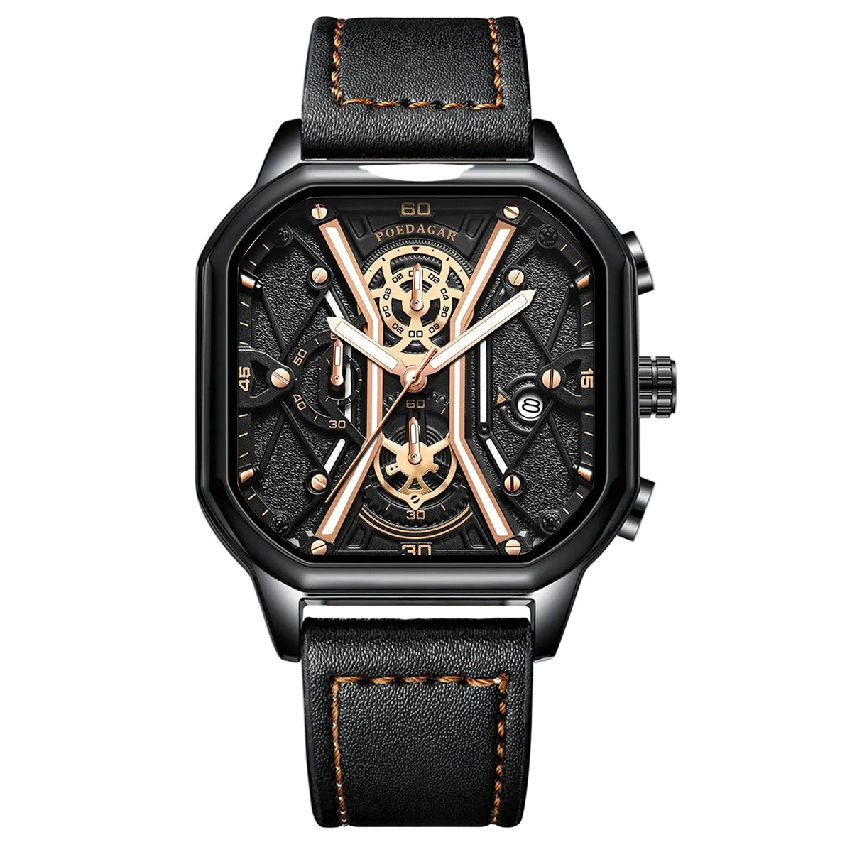 Heren Chronograaf Horloge met Skelet Wijzerplaat 1
