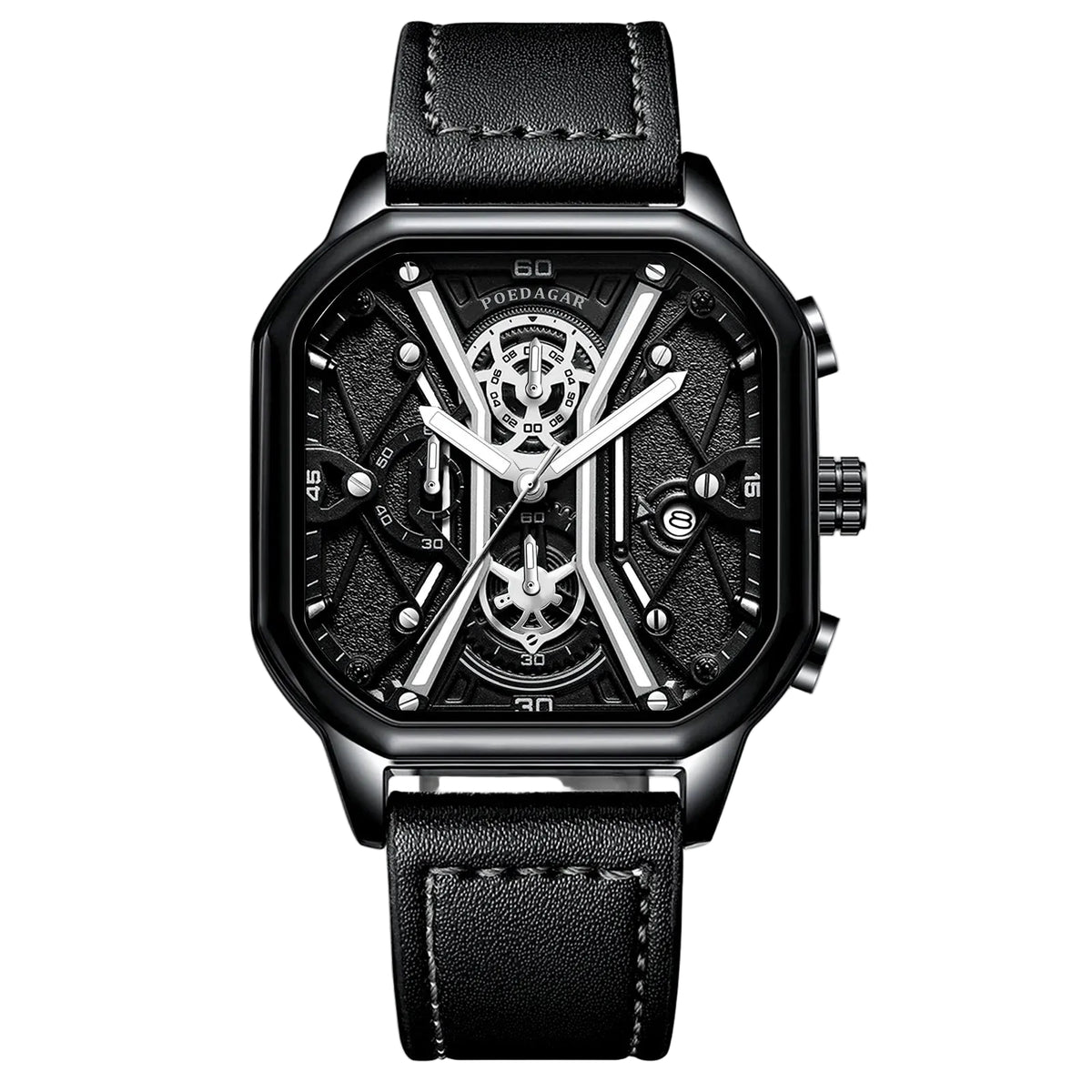 Heren Chronograaf Horloge met Skelet Wijzerplaat 5
