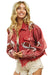 Heren Corduroy Jas met Pailletten in Rood 0