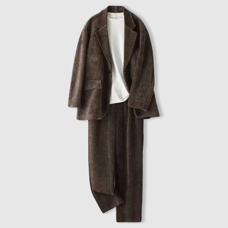 Heren Corduroy Pak met Blazer en Broek 1