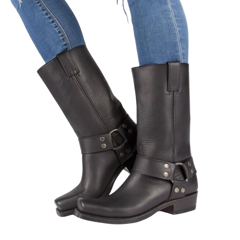 Heren Cowboy Stiefels Vintage Stijl Leer 0