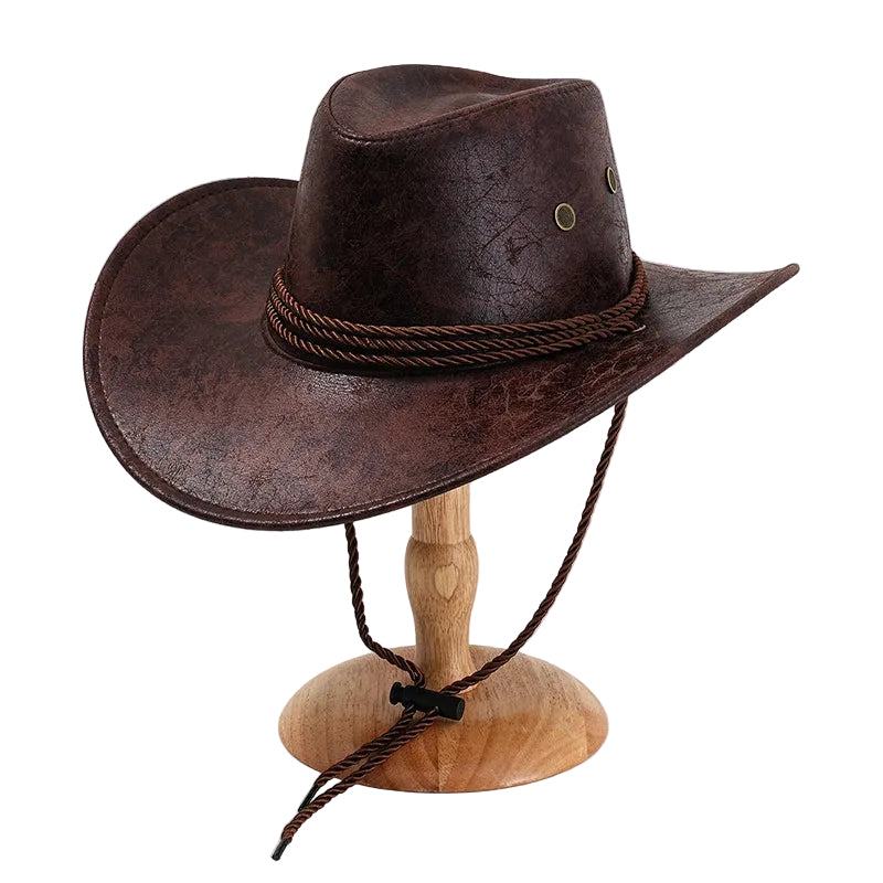 Heren Cowboyhoed met Brede Rand en Kinkoord 0