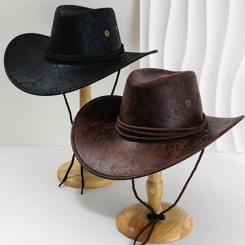 Heren Cowboyhoed met Brede Rand en Kinkoord 1