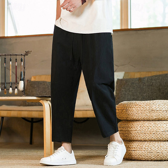 Heren Cropped Broek met Elastische Taille en Trekkoord 4