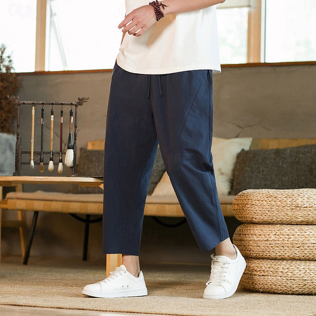 Heren Cropped Broek met Elastische Taille en Trekkoord 5