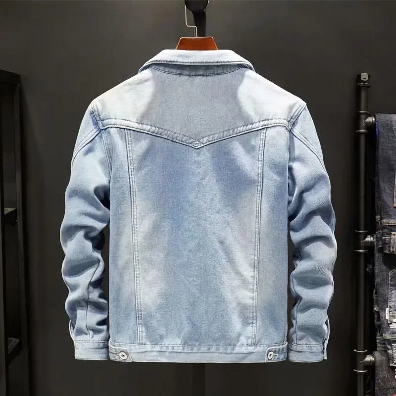 Heren Denim Jacket Met Fleece Voering 1
