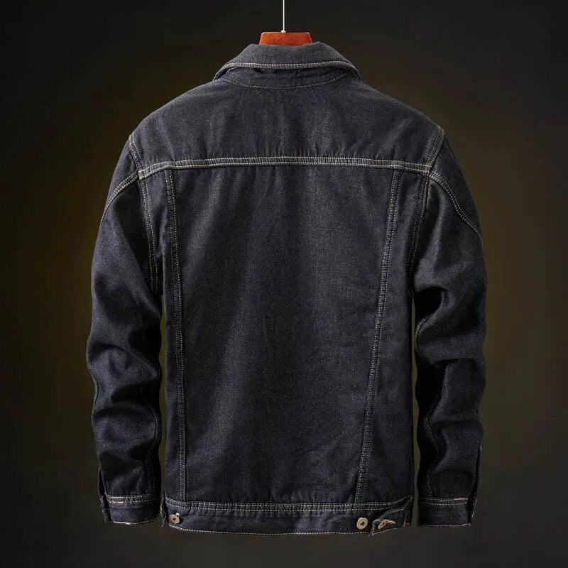 Heren Denim Jacket Met Fleece Voering 5