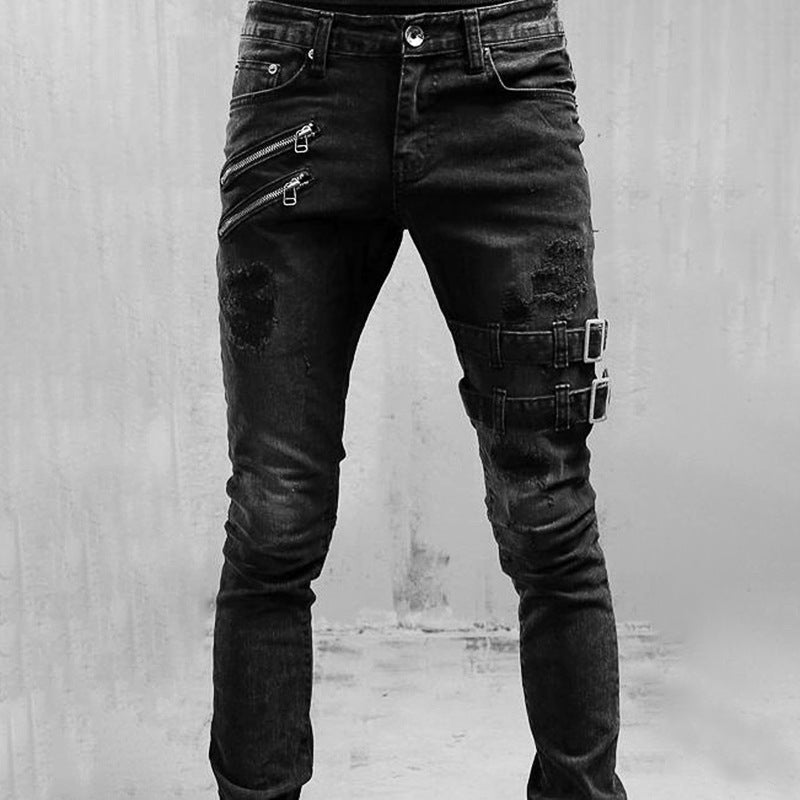 Heren Denim Jeans Met Slanke Pasvorm 1