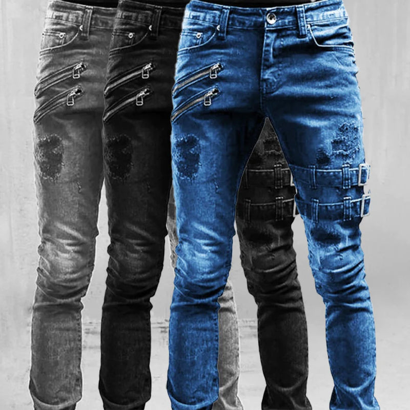 Heren Denim Jeans Met Slanke Pasvorm 3