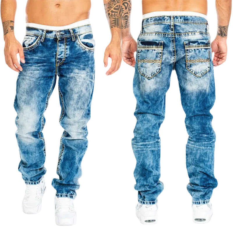 Heren Denim Jeans Slank Pasvorm 0