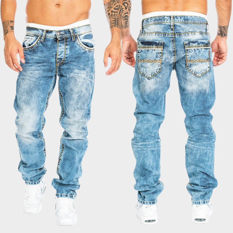 Heren Denim Jeans Slank Pasvorm 2