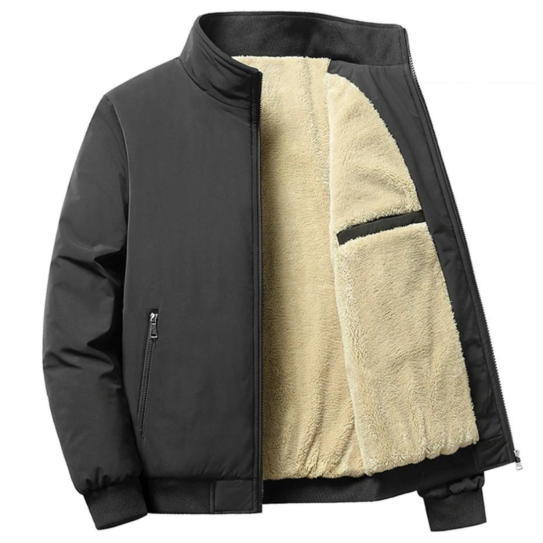 Heren Dikke Fleece Jas Casual Comfort 0