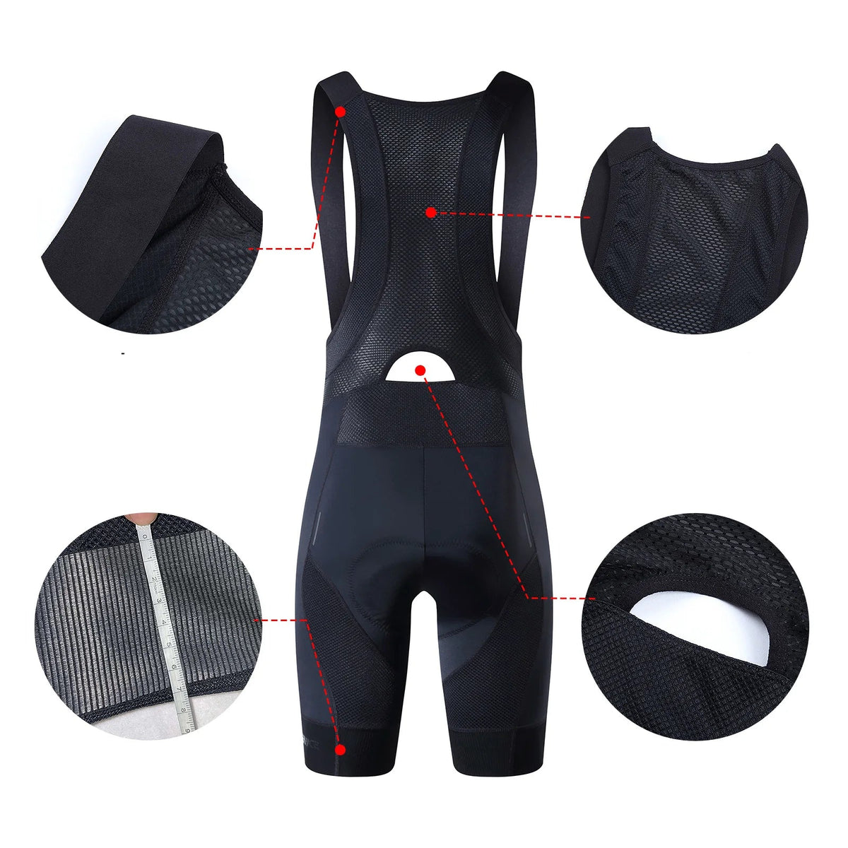 Heren Fietsbibshorts Lycra Ademend Met Padding 1