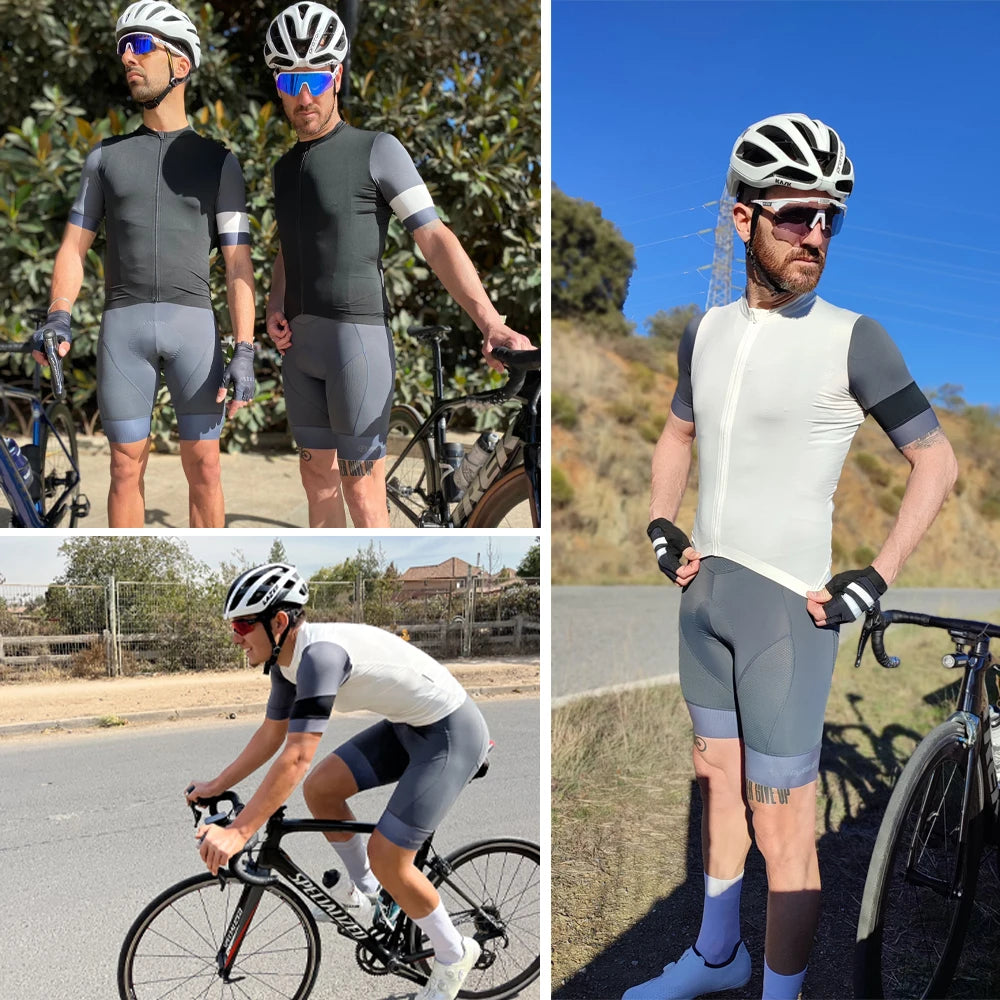 Heren Fietsbibshorts Lycra Ademend Met Padding 2