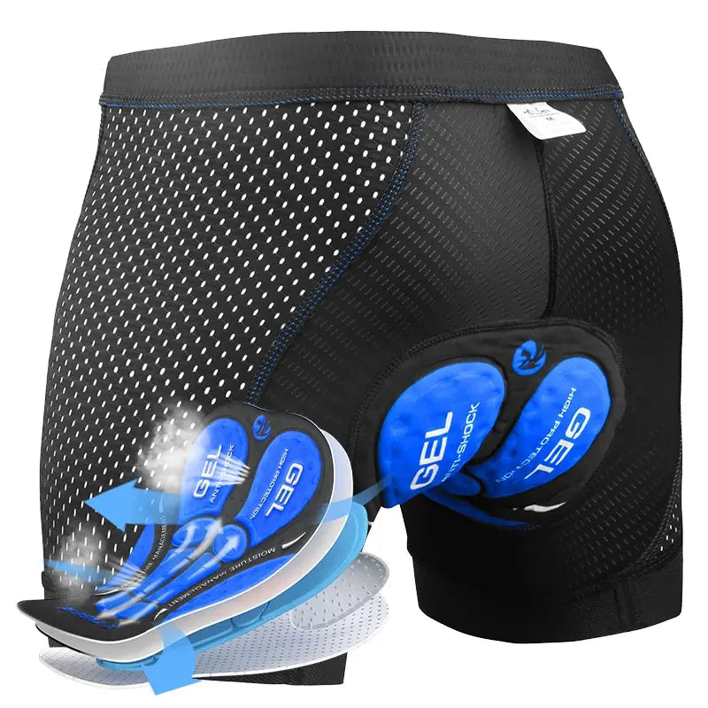 Heren Fietsshorts 5D Ademend Gevoerd Polyester Spandex 0