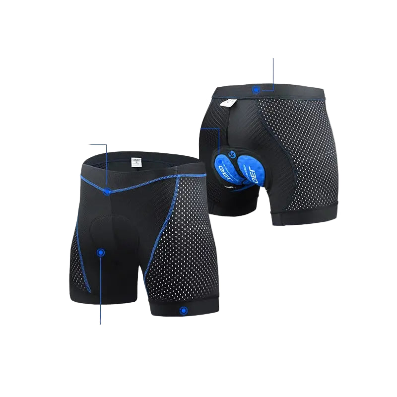 Heren Fietsshorts 5D Ademend Gevoerd Polyester Spandex 3