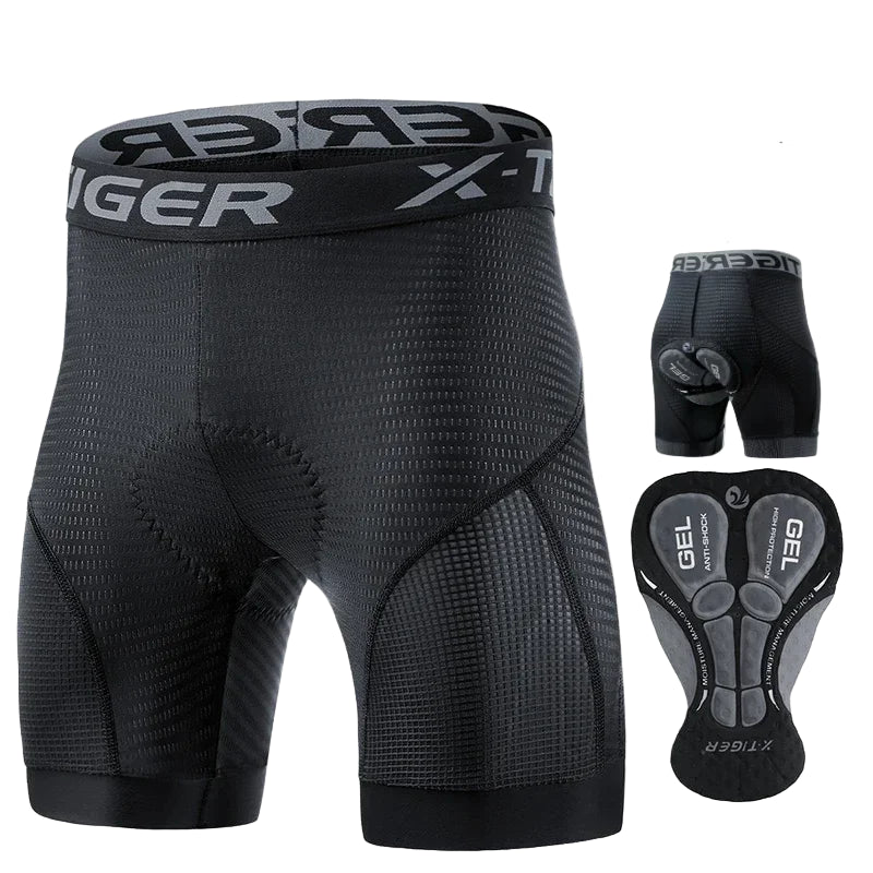 Heren Fietsshorts Ademend met Gel Kussen en Reflecterende Accenten 0