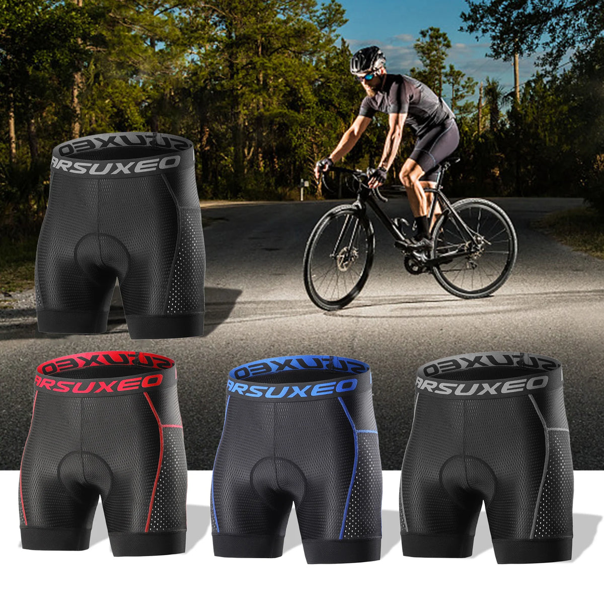 Heren Fietsshorts met 5D Gel Padding Sneldrogend 5