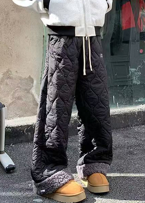 Heren Fleece Broek met Zakken en Patchwork 4