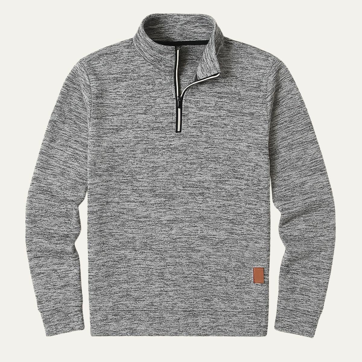 Heren Fleece Pullover met Halve Rits 1