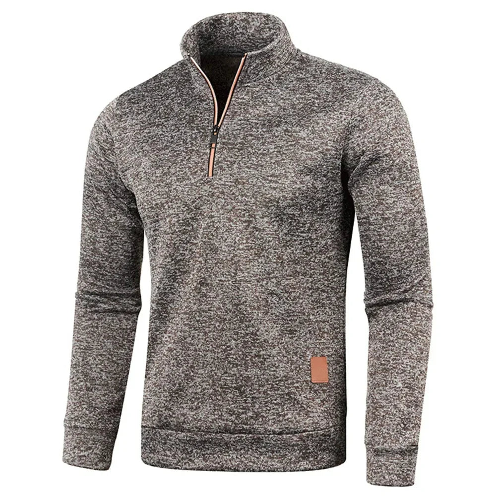 Heren Fleece Pullover met Halve Rits 6