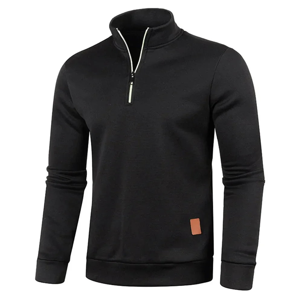 Heren Fleece Pullover met Halve Rits 8