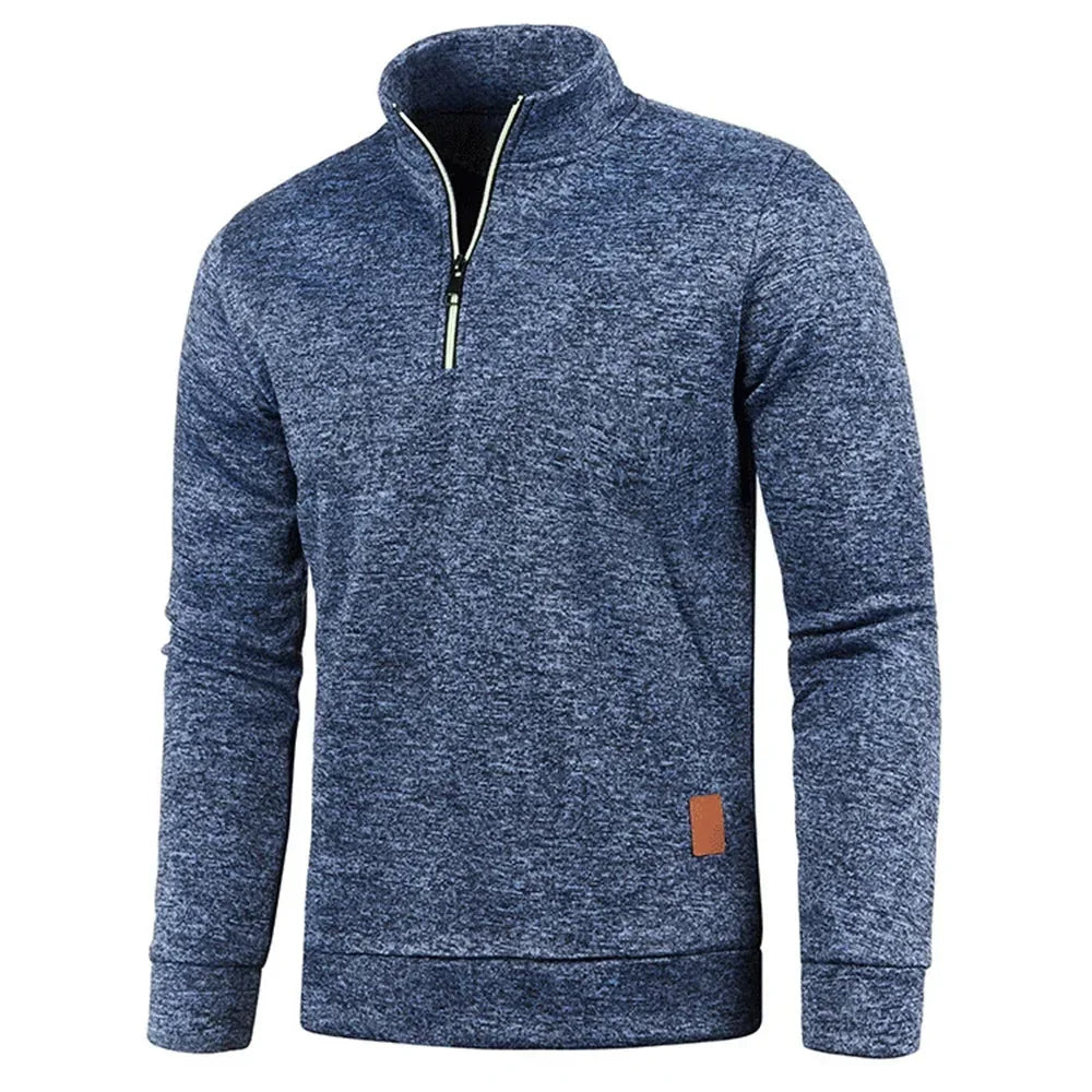 Heren Fleece Pullover met Halve Rits 9