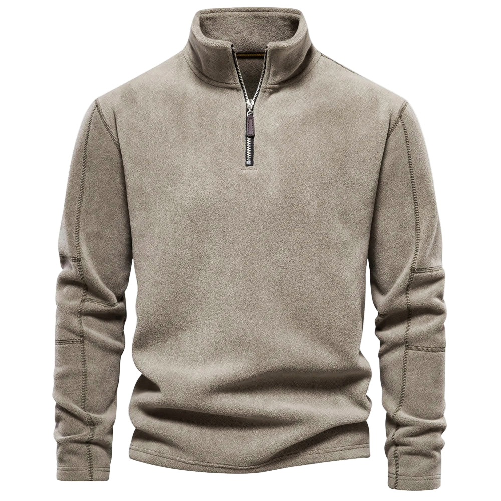 Heren Fleece Shirt Met Hoge Kraag 0