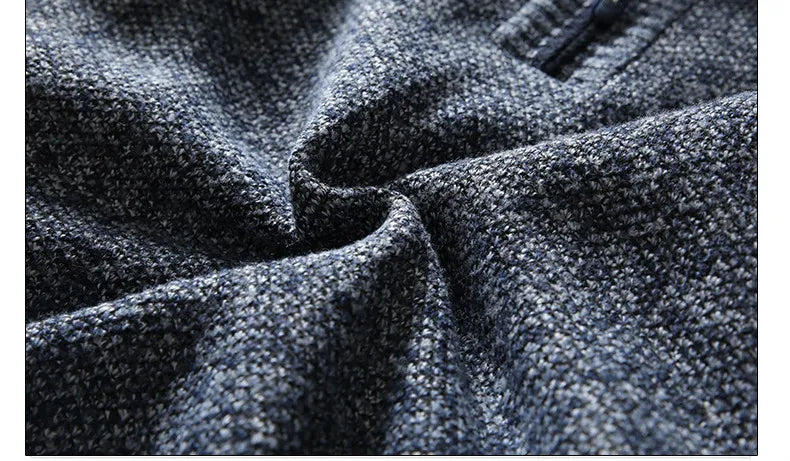 Heren Fleece Trui Met Half Zipper Casual Stijl 3