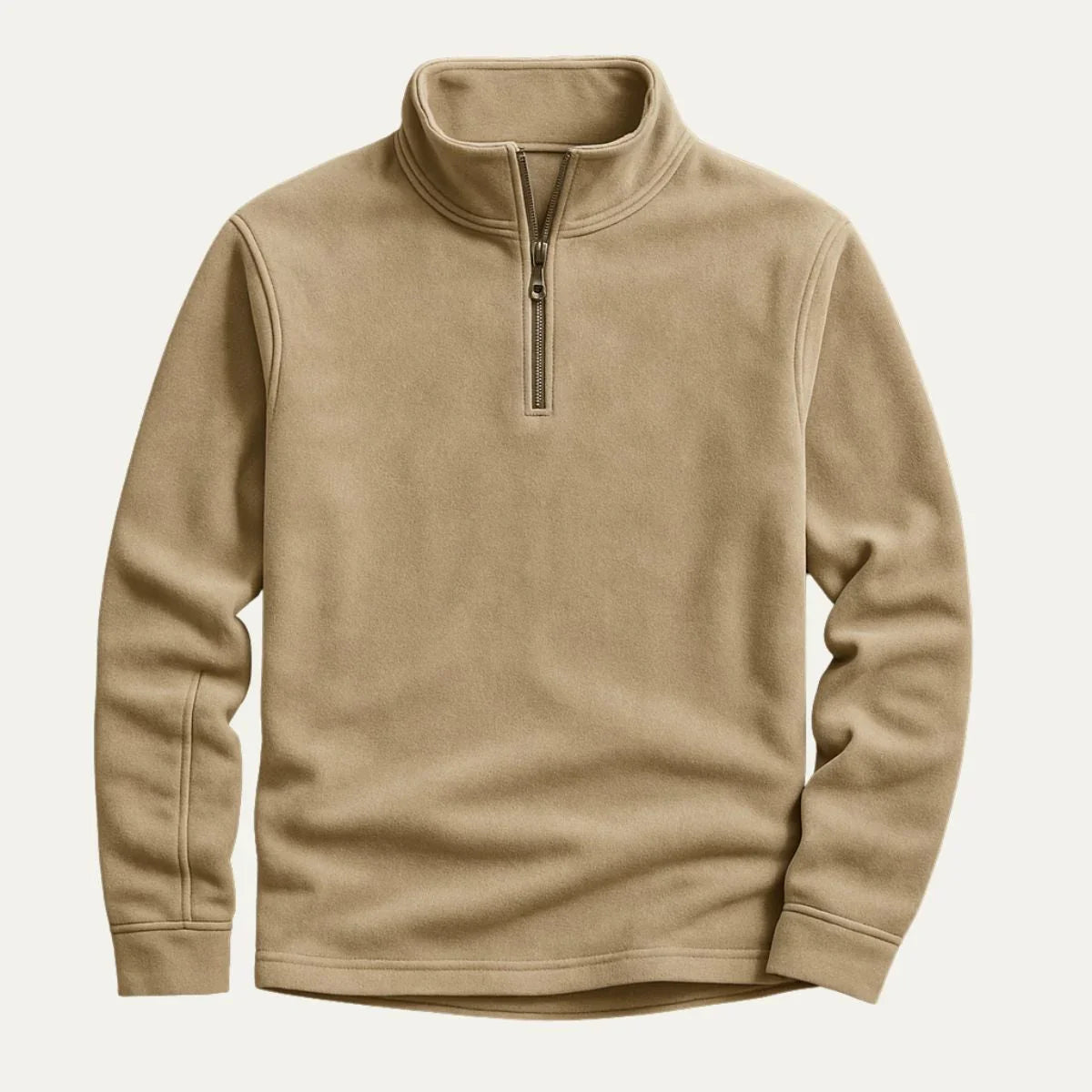 Heren Fleece Trui met Kwartrits 1