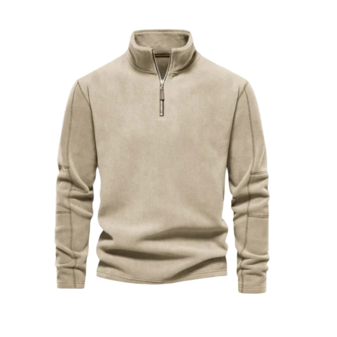 Heren Fleece Trui met Kwartrits 5