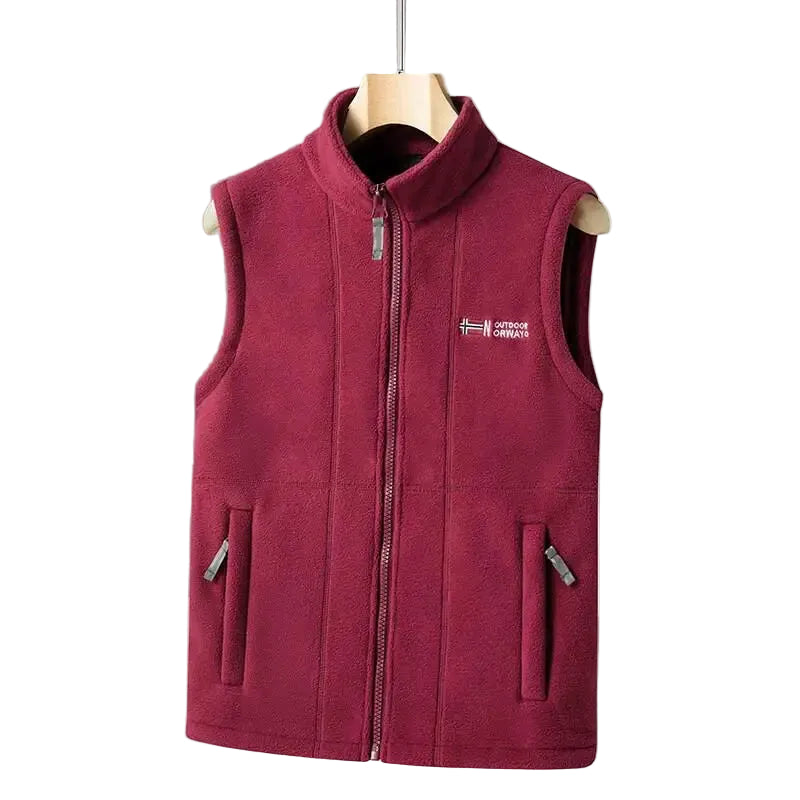 Heren Fleece Vest Met Geometrisch Ontwerp 0