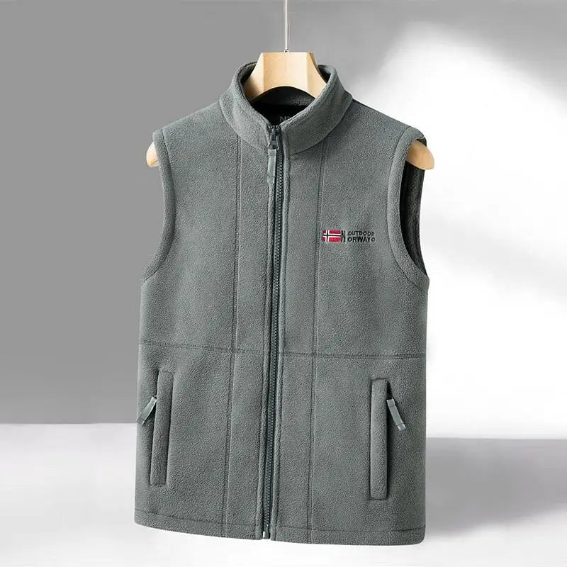 Heren Fleece Vest Met Geometrisch Ontwerp 5