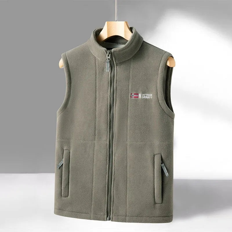 Heren Fleece Vest Met Geometrisch Ontwerp 6