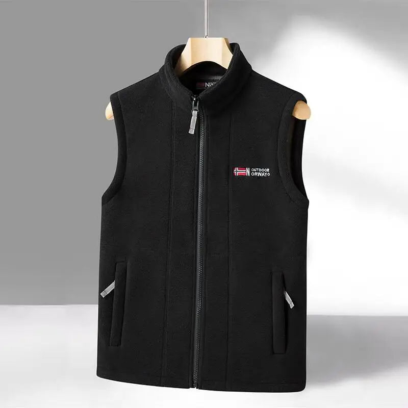 Heren Fleece Vest Met Geometrisch Ontwerp 8