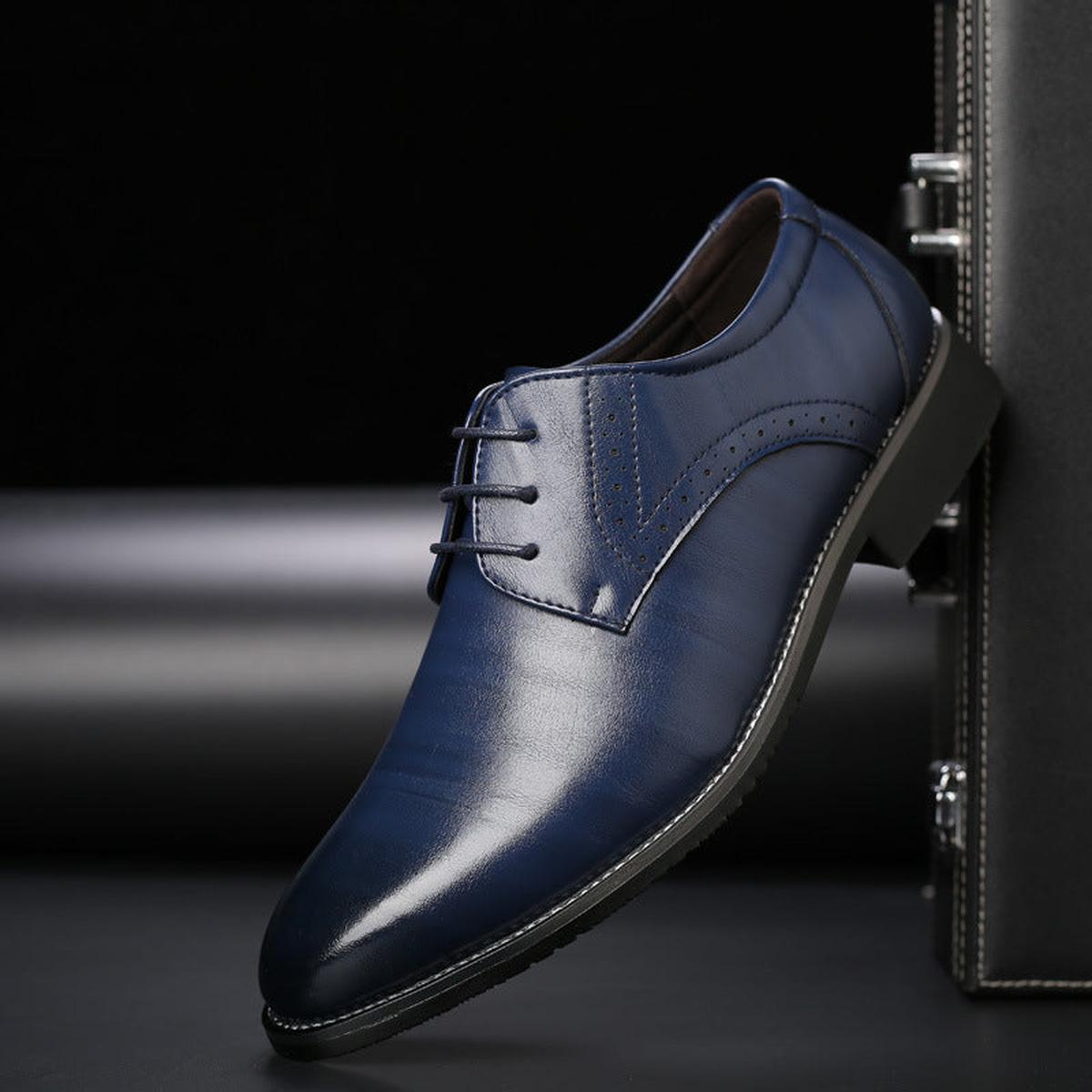 Heren Formele Kledingschoenen met Veters Klassiek Gepolijst Design 2
