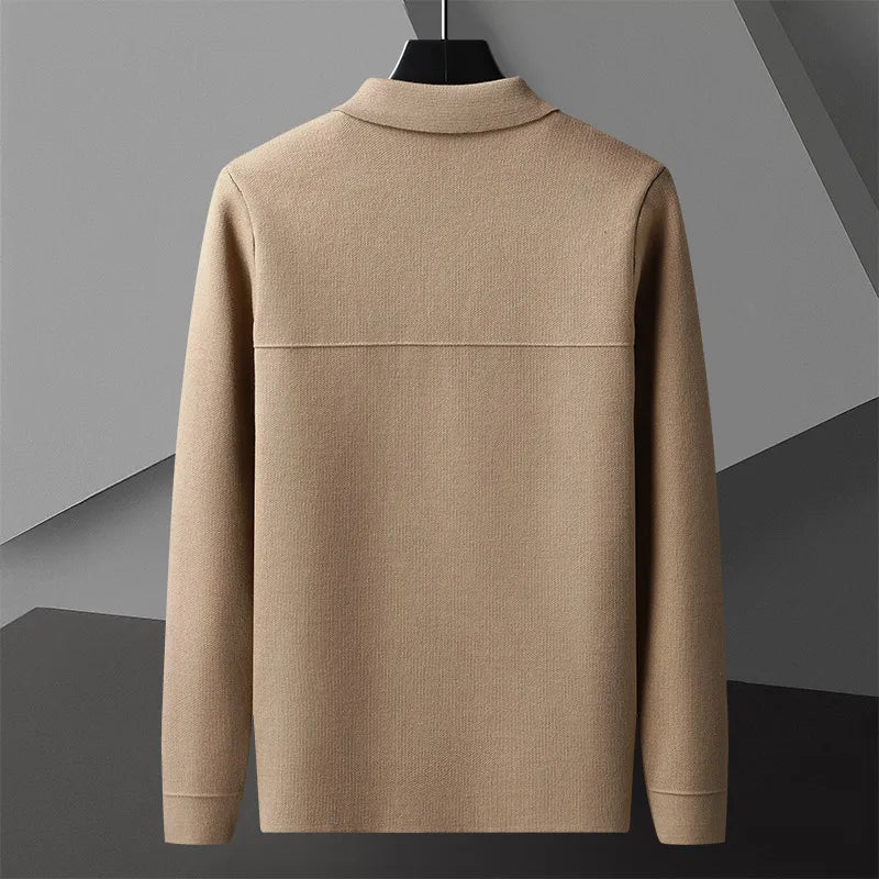 Heren Gebreid Vest Met Polokraag 1