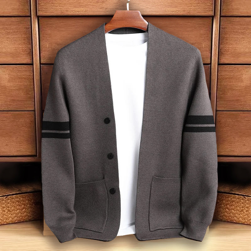 Heren Gebreid Vest met Moderne Knoopsluiting 2
