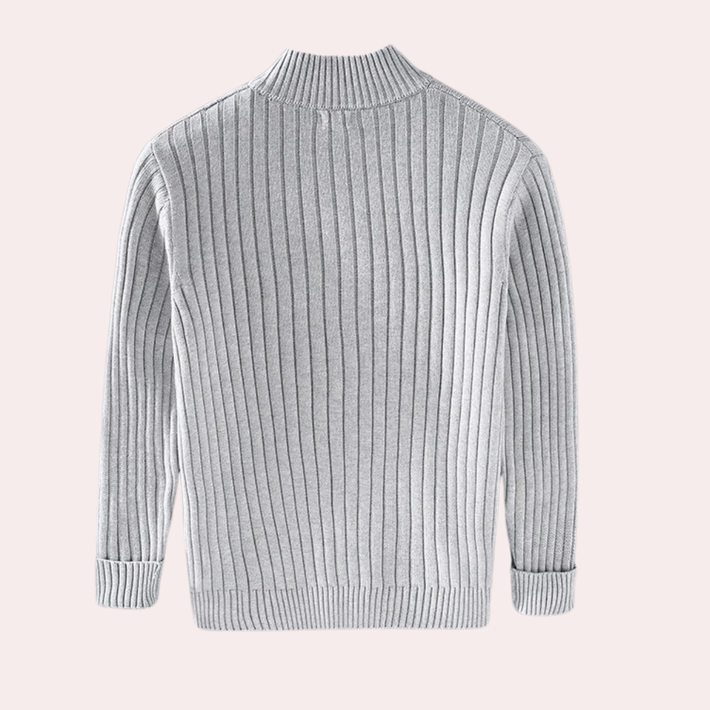 Heren Gebreid Vest met Ritssluiting Modern 1