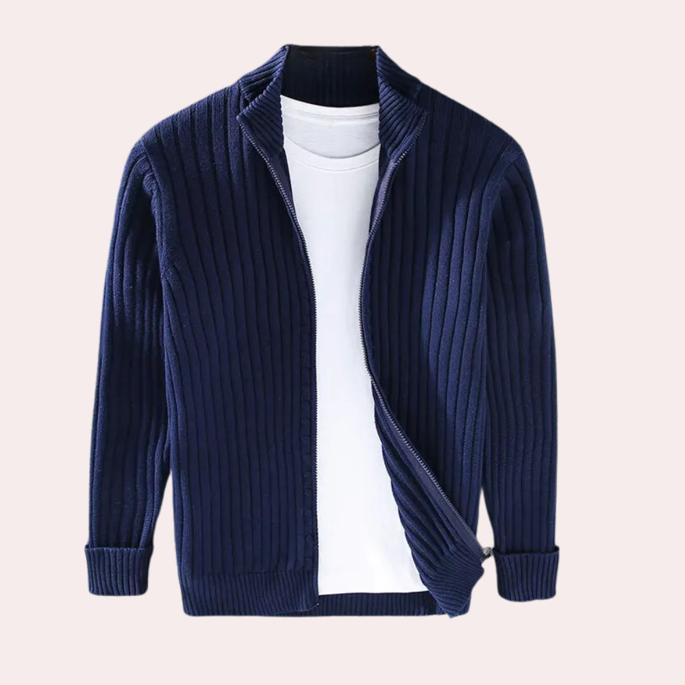 Heren Gebreid Vest met Ritssluiting Modern 5