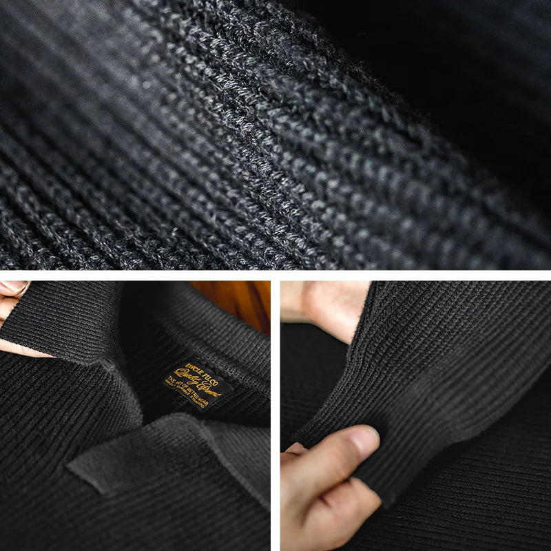 Heren Gebreide Polo Kraag Trui Casual 2