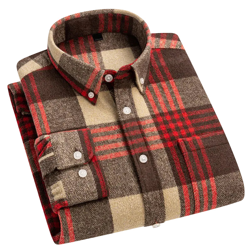 Heren Geruit Overhemd Casual Stijl 0