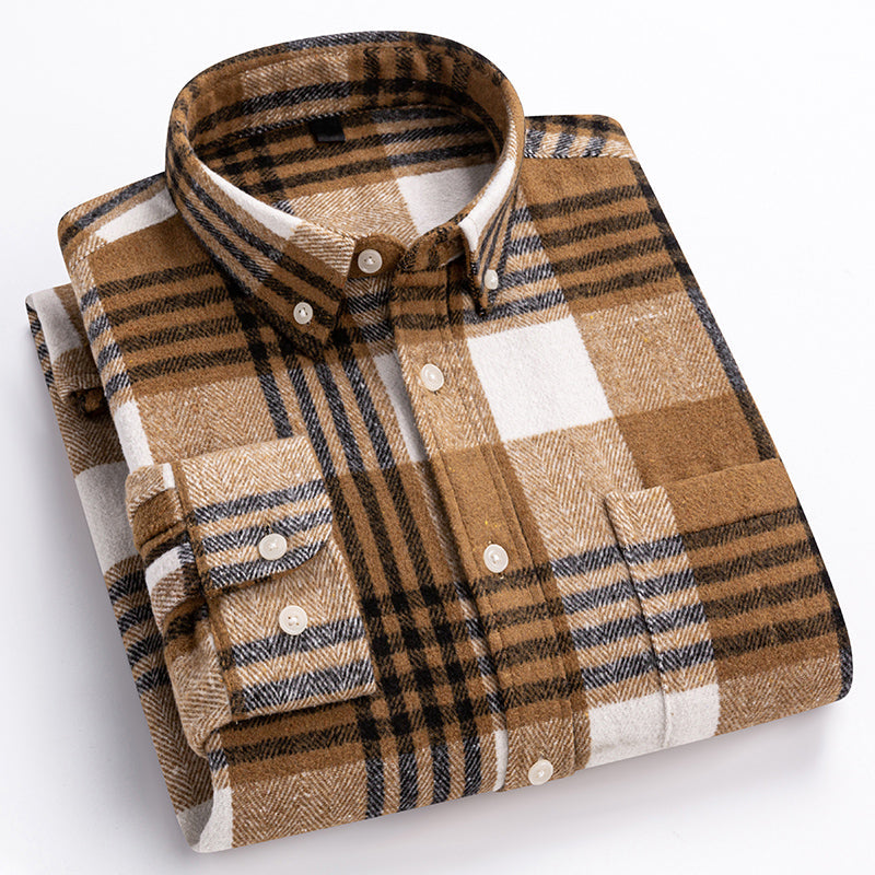 Heren Geruit Overhemd Casual Stijl 1