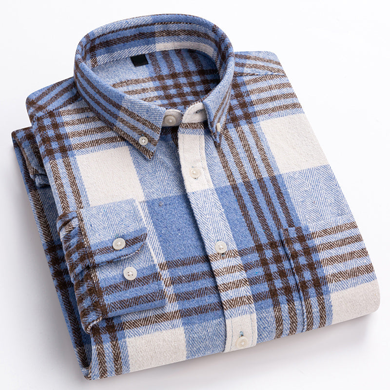 Heren Geruit Overhemd Casual Stijl 2